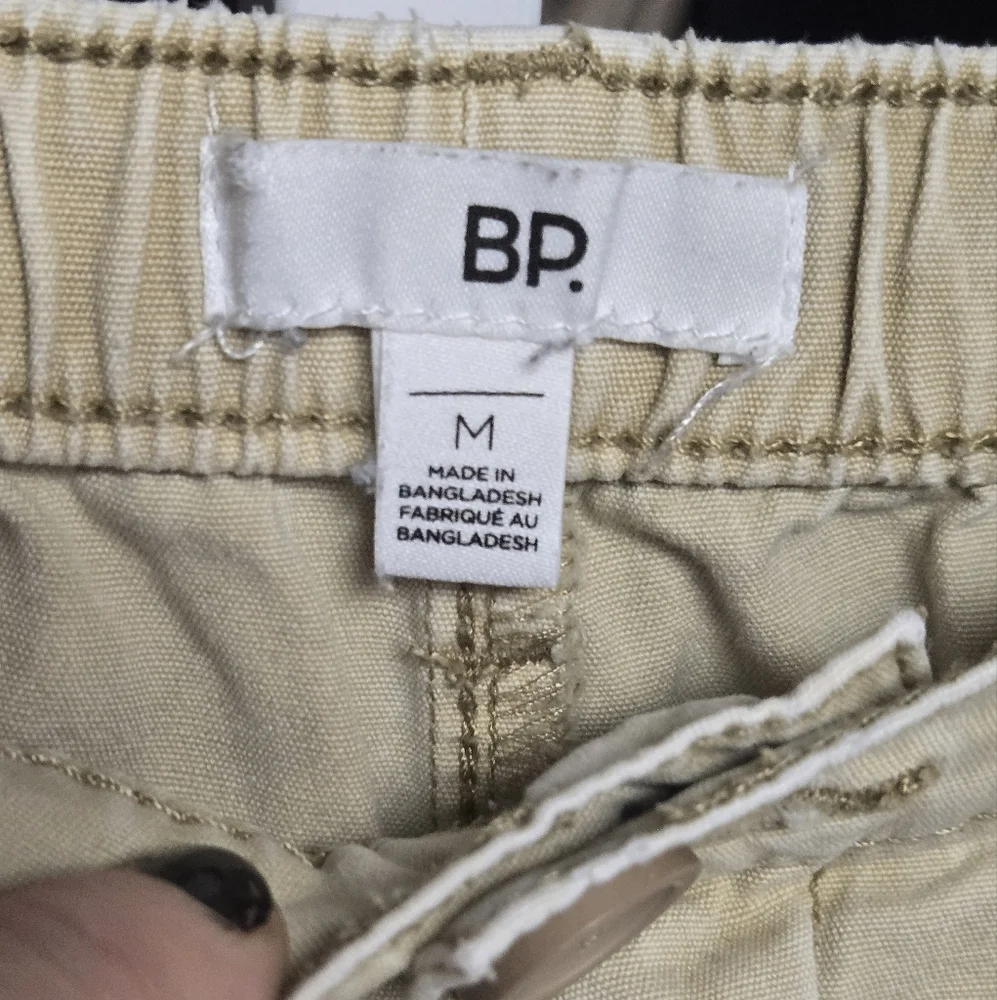 BP. Wide-Leg Elastic Waist Khaki Pants Sz M